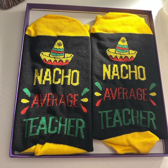 🌮NWOT Nacho Average Teacher Socks🌮 - Picture 1 of 5
